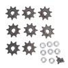 Set di Pignoni per Scooter Elettrico a 9 Denti, Pignoni in Ferro con Diametro Interno 10 mm per Bici, ATV da 47 e 49 , Resistenti all'Usura e Robusti, Semplice