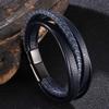 Handmade Woven Leather Bracelets for Men and Women Black Wrap Bangle New Fashion Jewelry Gift