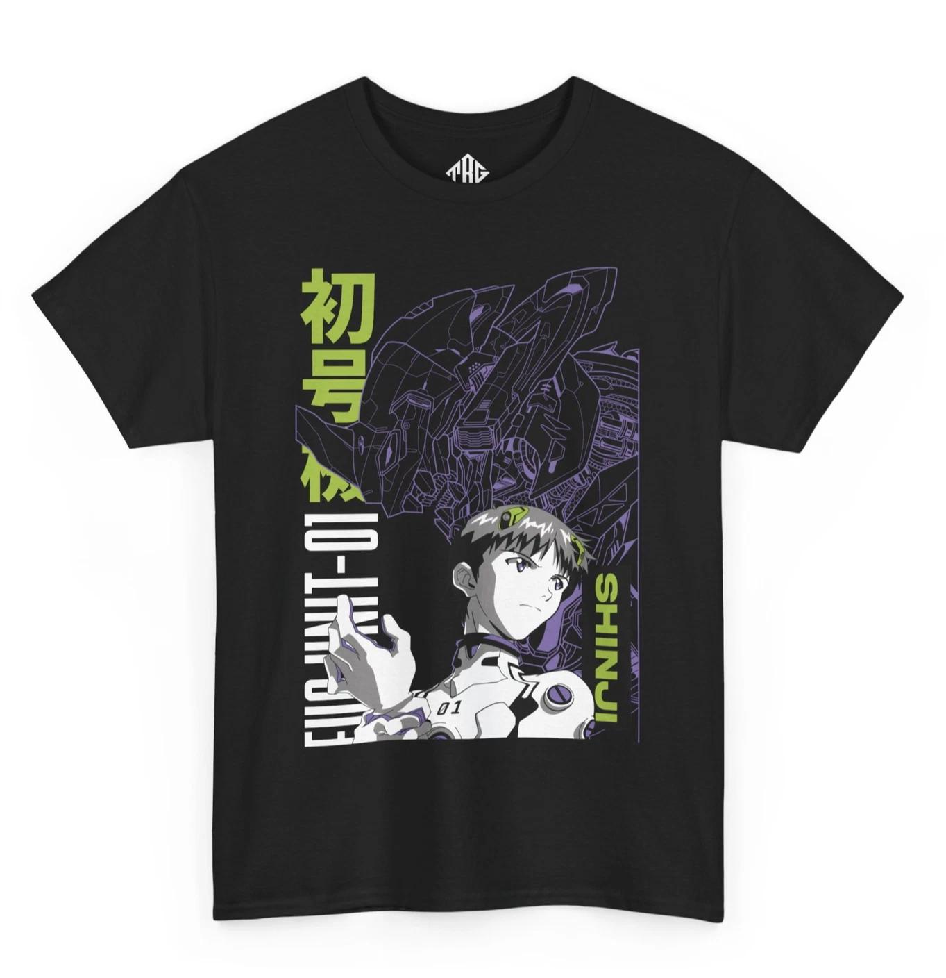 Neon Genesis Evangelion Anime Tee Shinji Ikari & EVA Unit 01 T-Shirt XL