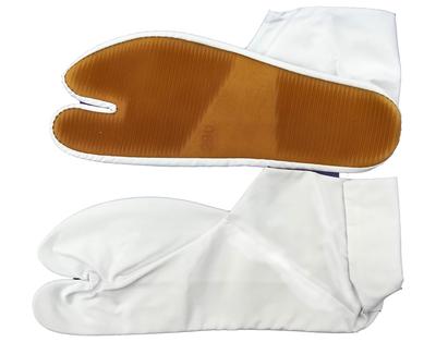 Festival Tabi Rubber White Socks, Sole, 4-hook Clasp, (24.5cm)