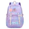 Korean Style School Backpack Teenagers Large Capacity Nylon Bookbag With Padded Straps Cartoon Print Unisex Student Bag