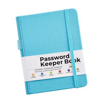 Waterproof Password Notebook with Elastic Band Portable Address Book for Confidential Notes Storage Contact Management