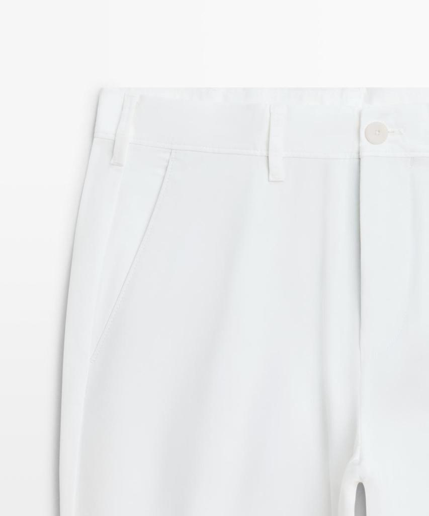 Masimodutti Cotton Blend Slim Fit Pants