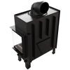 Corner air fireplace KRATKI FLOKI right 10kW Ø200 black installation kit