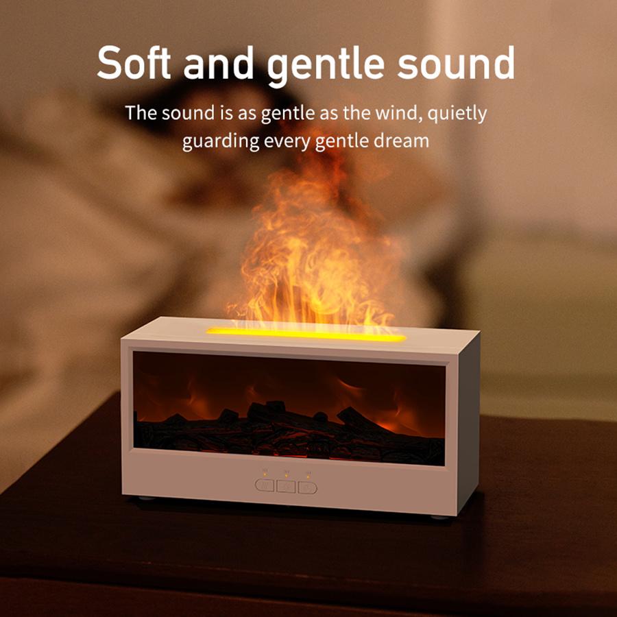 Aroma Humidifier Flame Essential Oil Diffuser with RGB Light and Remote Control