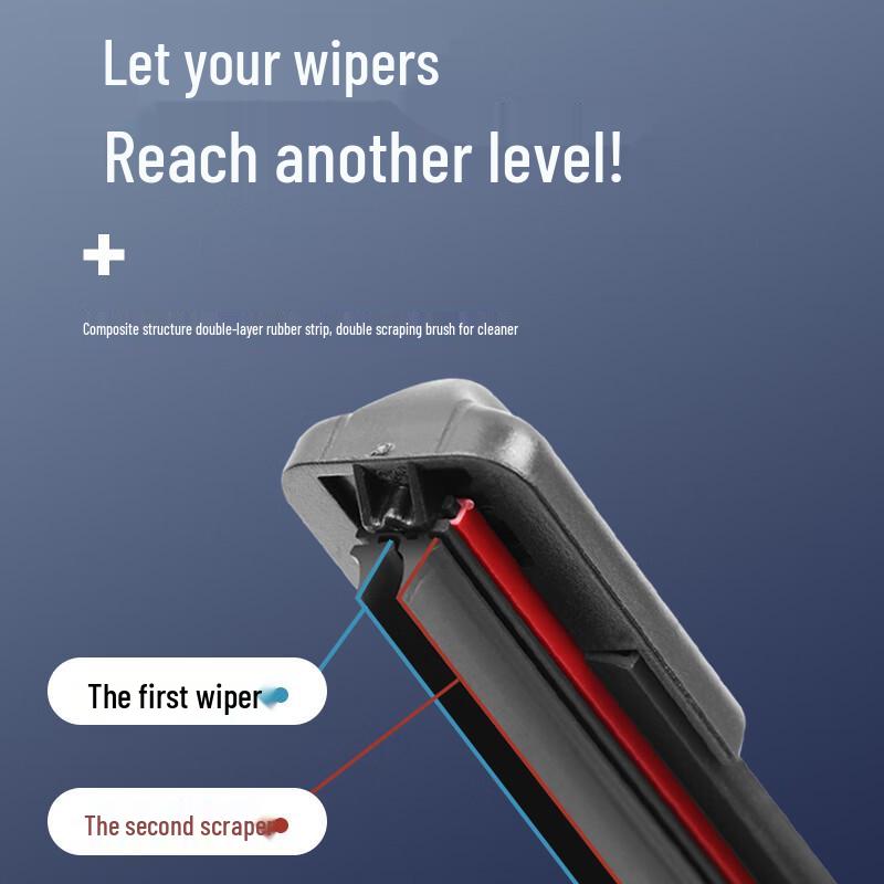 Chery Jetour X90 Frameless Double-sided Silent Wiper Set: 19/23 Front, 22 Rear, 21 Strip