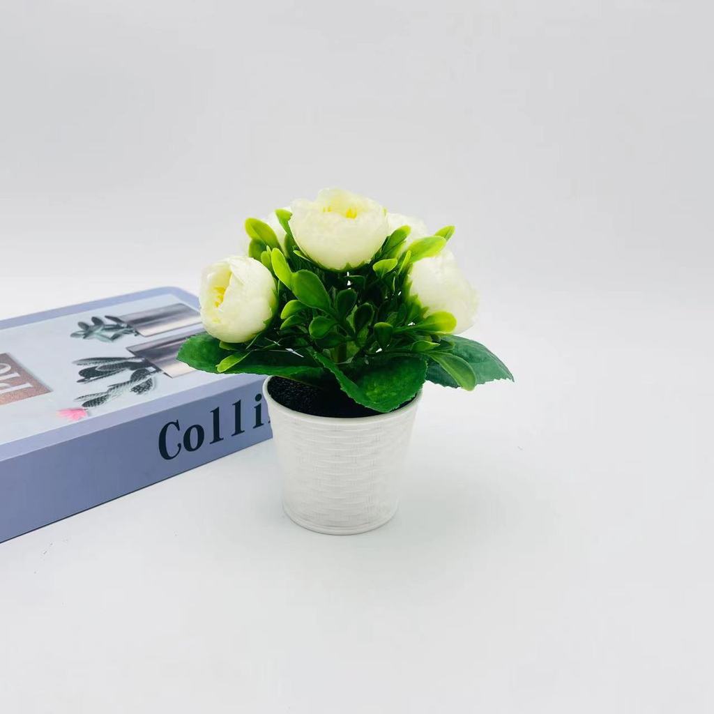 Rose Synthetic Miniature Arrangement With Handmade Craft For Wedding Photography And