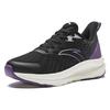 Anta Cloud Path Abrasion Resistant Low Top Running Shoes Women's Black Purple 122345538-5
