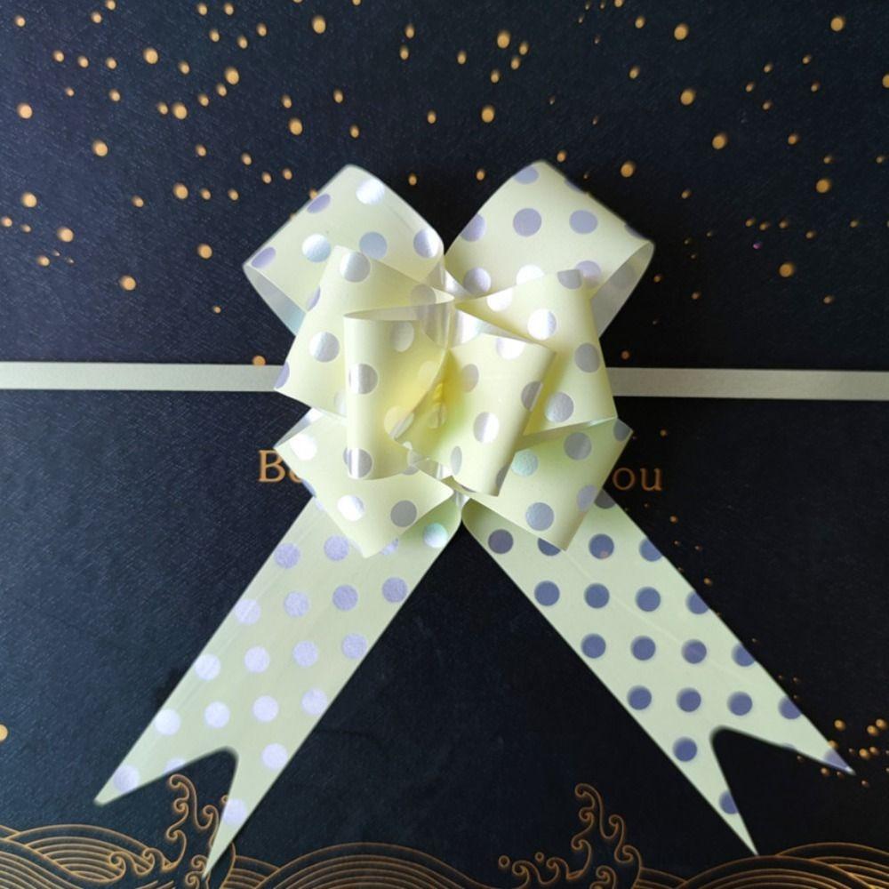 

10 Pcs Sequin Ribbons Flower Gift Wrapping Pull Bow Knot Accessories Ribbon Strings New