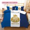 Custom Name Futebol Clube do Porto2 Pattern Bedding Quilt Set  Home Decoration  Gift (1 * duvet cover + 2 * pillowcase  without core)