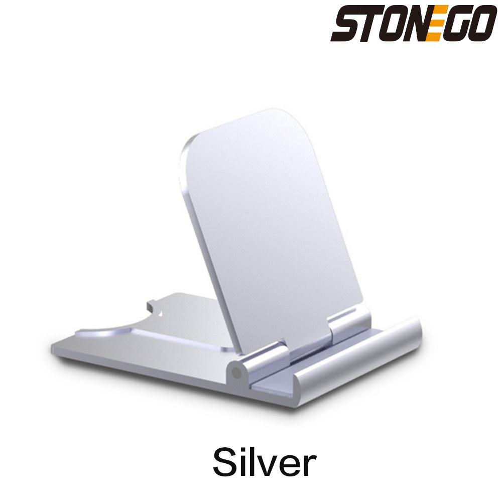 

Portable Foldable Phone Stand - Universal Mini Holder for Mobile Phone & Tablet Desktop Display серебряный