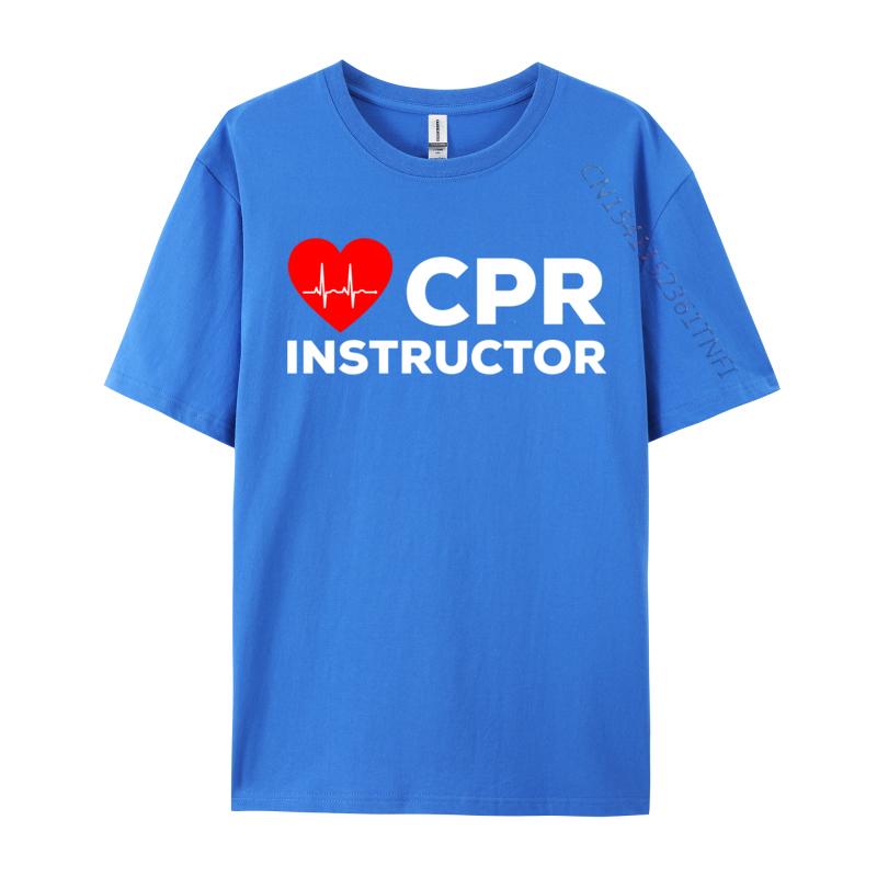 Cpr Instruktor Ekg Srdeční tep Ženy Muži Tričko Topy & Trička Cpr Aed Instruktor Srdeční tep Trička Vtipná Bavlněná Pánská Trička