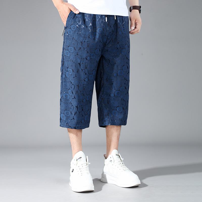 Plus Size 4XL-10XL Oversize Calf-length Pants for Men Summer Fashion Streetwear Elastic Waist Short Pants