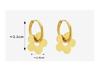 18K Gold Plated Stainless Steel Christmas Flower Ear Cuffs - European & American Style, Influencer-Approved, Cute Earrings.