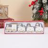 Painted Wooden Christmas Train Ornament - Solid Wood Children's Toy