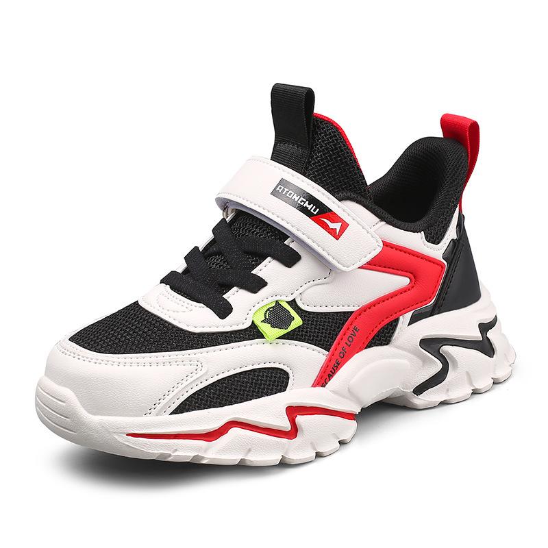 Fujian 2025 Herbstmarke für mittlere und ältere Kinder Kindersport Doppeltes Netz Atmungsaktiv Leichter weicher Boden Campus Neu Männlich