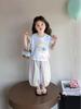 2026 Summer Kids' Cartoon T-shirt & Mosquito-Repellent Pants Set for Girls
