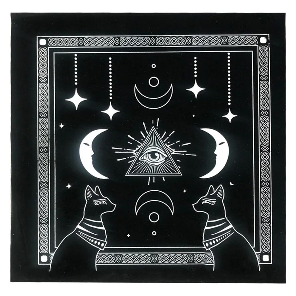 Tarot Tablecloth Suede Mat Constellation Divination Altar Cloth Witchcraft Supplies Board Game Astrology Oracle Card Pad