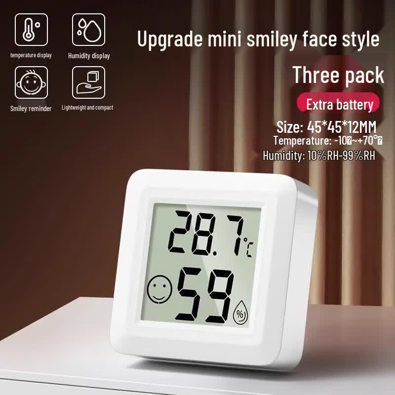 DIJIAN Mini Digital Thermometer Hygrometer - 3 Pack (CN version)