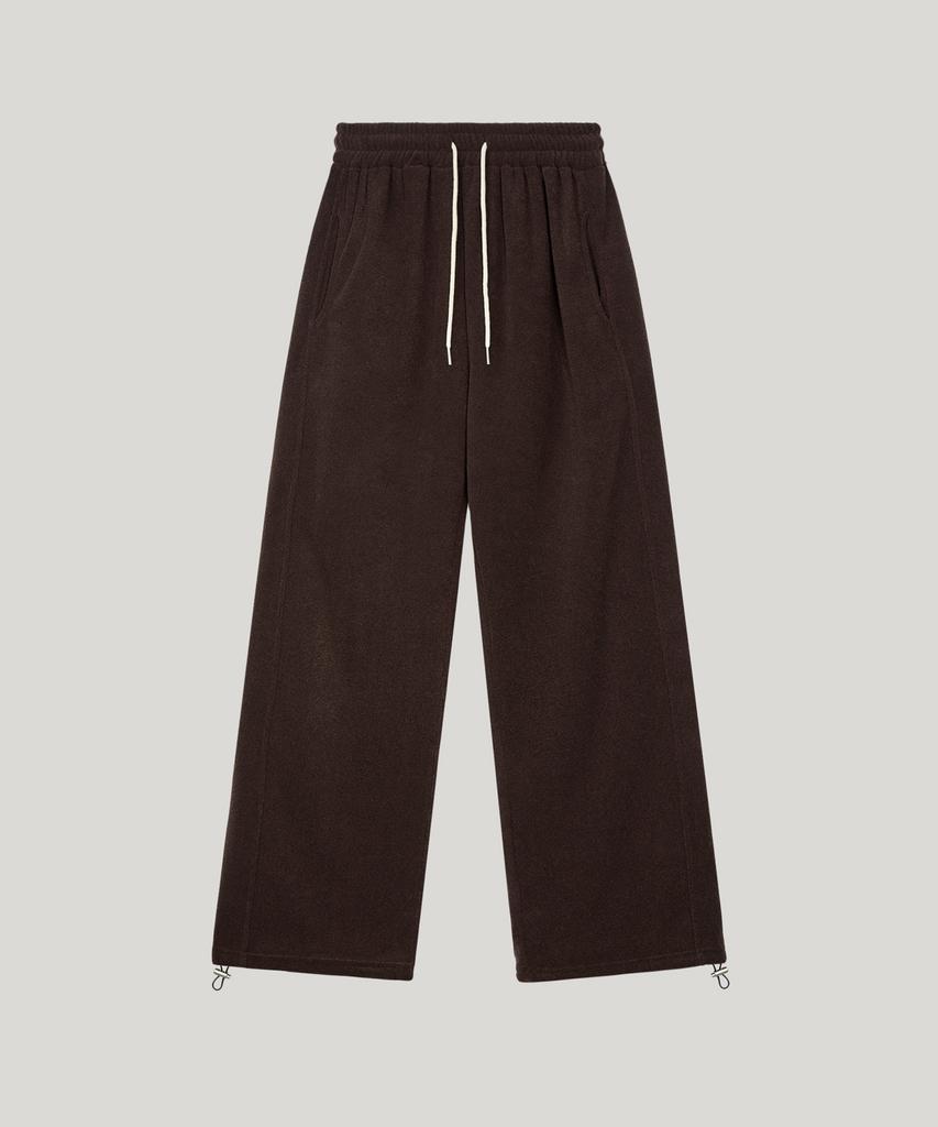 Poeteuseoul (Terry)Fleece Jogeer Pants_Brown