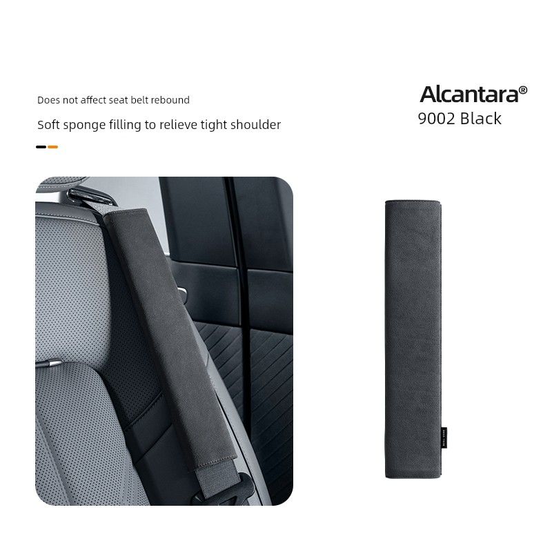 Car Safety Belt Shoulder Pad Cover Long a Pair of Suede Car Safety Belt Protective Cover Shoulder Protective Cover Wear-Resistant Clothes