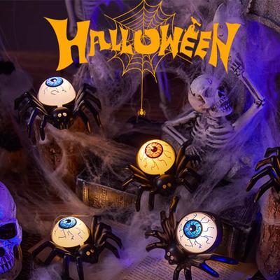Halloweenské oční světlo, pavouk zezadu, exploze oční bulvy, svíčka, lucerna pro halloweenské párty ozdoby, domácí atmosféru, dekorace