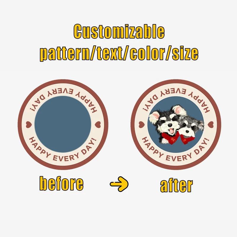 

Pet Custom Portrait Rugs Living Room Bedroom Round Soft Comfortable Plush Floor Mats Cute Cats Dogs Carpet Unique Gifts for Pets Diameter 80cm