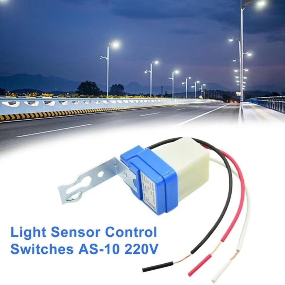 Automatic Auto On Off Photocell Street Light Switch Adjustable AC 220V Light Sensor Switch 10A 50-60Hz