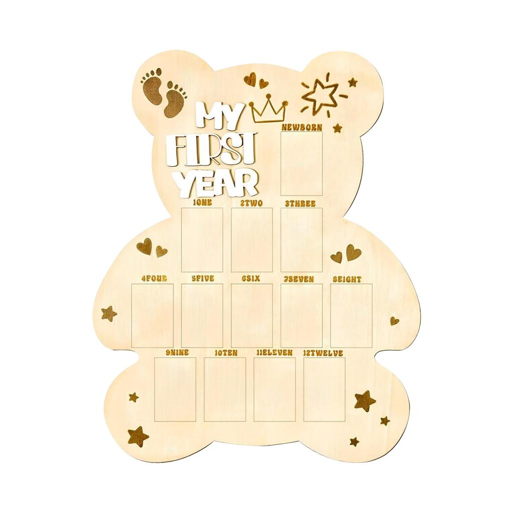 Custom Photo Frame Wooden Photo Show Growth Anniversary Month Plaque