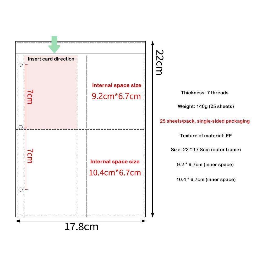 10Pcs Or 25Pcs Transparent A5 Kpop Photocard Binder Multiple Pockets PP Kpop Photocard Binder Sheets DIY 3 Hole 3 Ring
