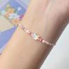 Minimalist Gold Color Butterfly Bangles&Bracelets for Women Korean Elegant Zircon Sakura Bracelet Student Friendship Jewelry