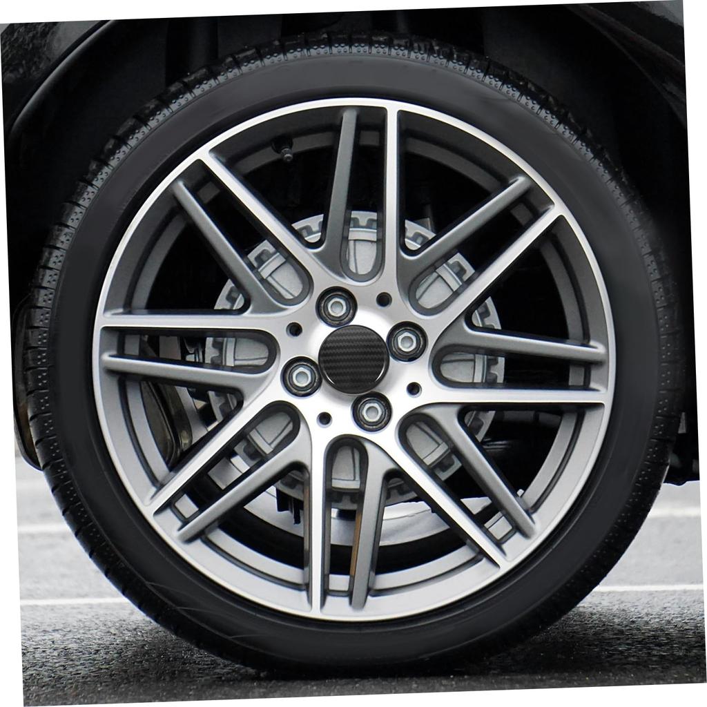 JUMPLAWN Carbon Fiber Pattern Wheel Center Cap Aluminum Shockproof Dirtproof Car Wheel Hub Cover Easy Installation and Wheel Keeping