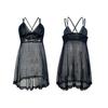 Summer Sexy Polka Dot Nightgown Lace Cami Sheer Breathable Women's Comfortable Loungewear 545 Playful Lightweight Sleepwear Ideal for Warm Nights