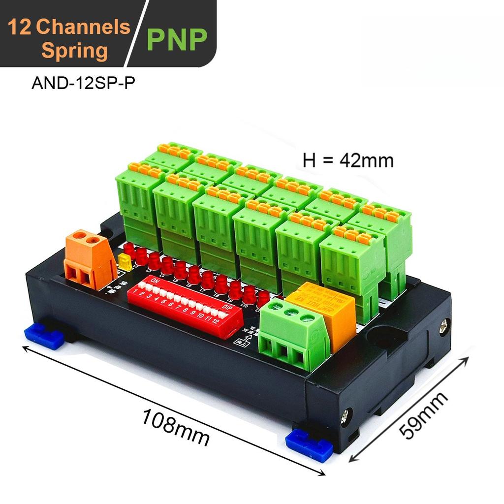 AND Gate Logic Processing Module Terminal Block With 8 Input Channel Sensor NPN/PNP Relay Output For Multiple Conditions Control