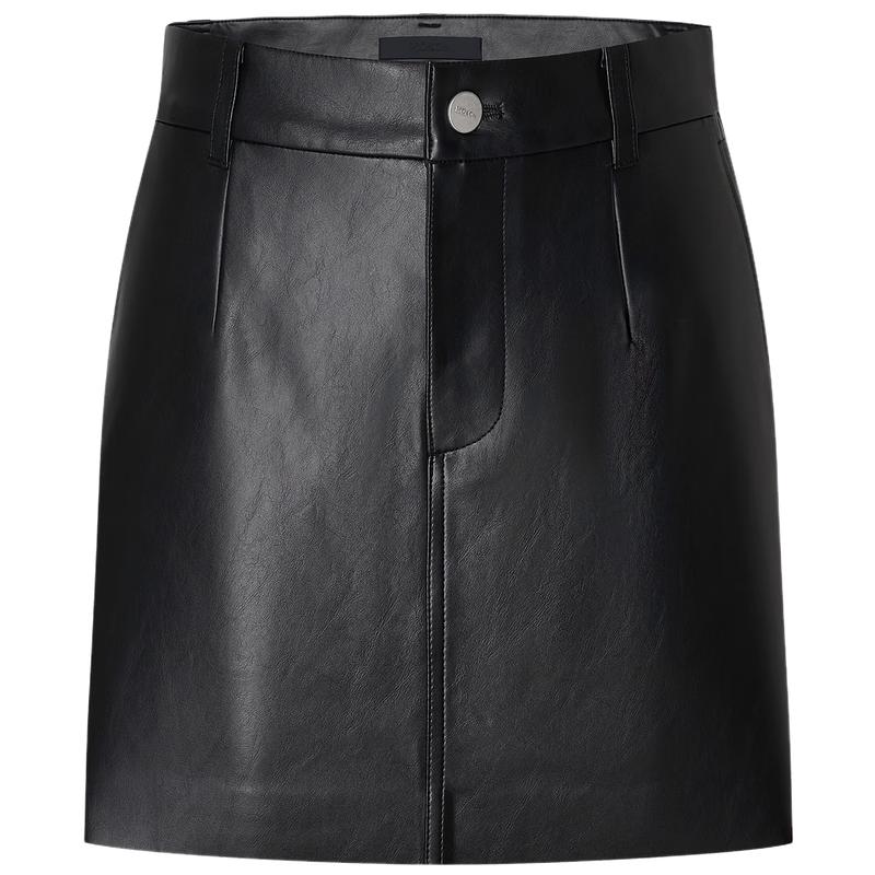 MO&Co. Women's British Style H-Line PU Short Skirt