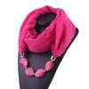 1Pcs Cotton Linen Women Scarf Resin Pendant Head Scarves  Costume Bead Decoration Accessories