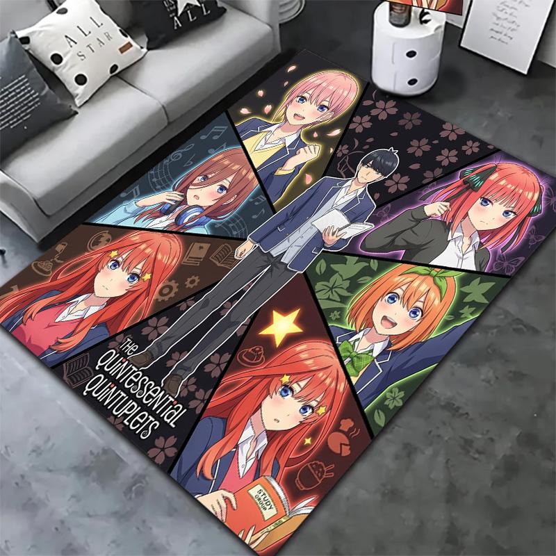 The Quintessential Quintuplets Carpet Rug For Living Room Bedroom Home Sofa Decoration Kids Play Nonslip Floor Mat