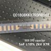 CC1808KKX7RDBB102 1808 SMD Capacitor 1nF ±10% 2kV X7R