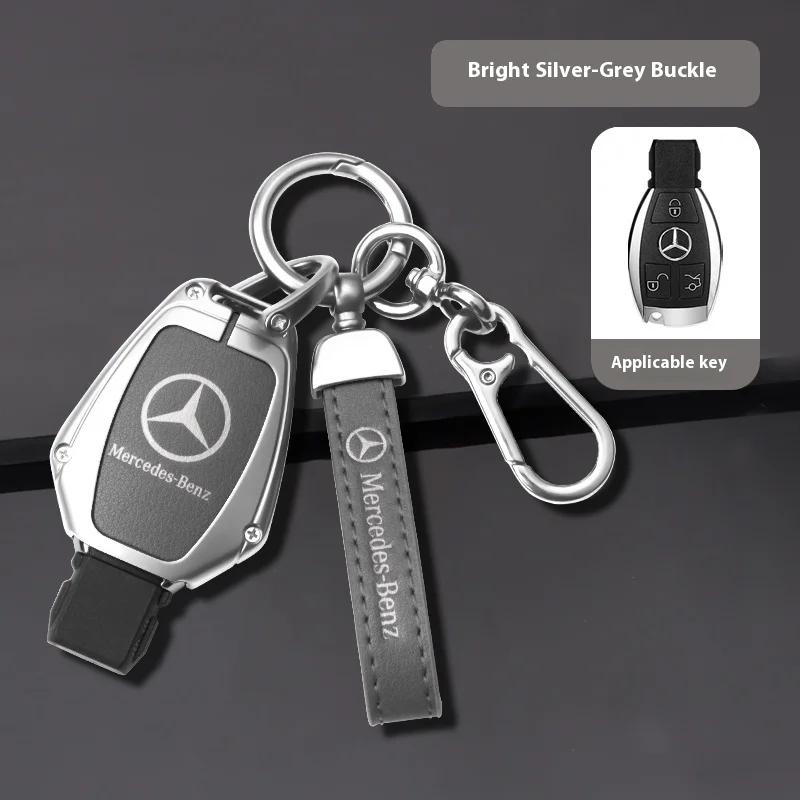 Car Sticker For Mercedes-Benz A B C E G S V Class GLA GLC GLE GLK Vito Sprinter SL SLK Viano ML Car Zinc Alloy Key Case Bag Meta
