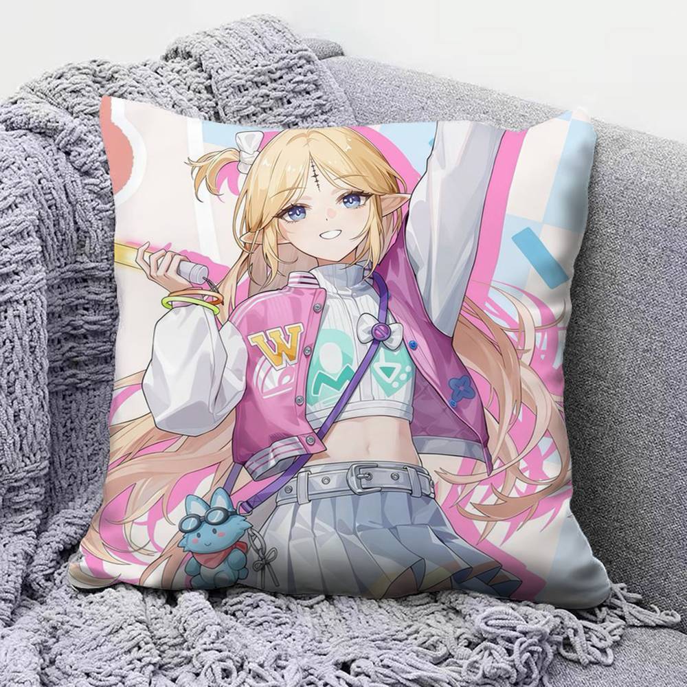 

Denia Hiyuki WuWa Wuthering Waves Home Sofa Cushion Covers and Aecorative Custom Pillow Covers 30x30 cm