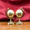 Automatic Rotating Brass Globe Ornament for Study, Living Room, Desktop, or Car Display