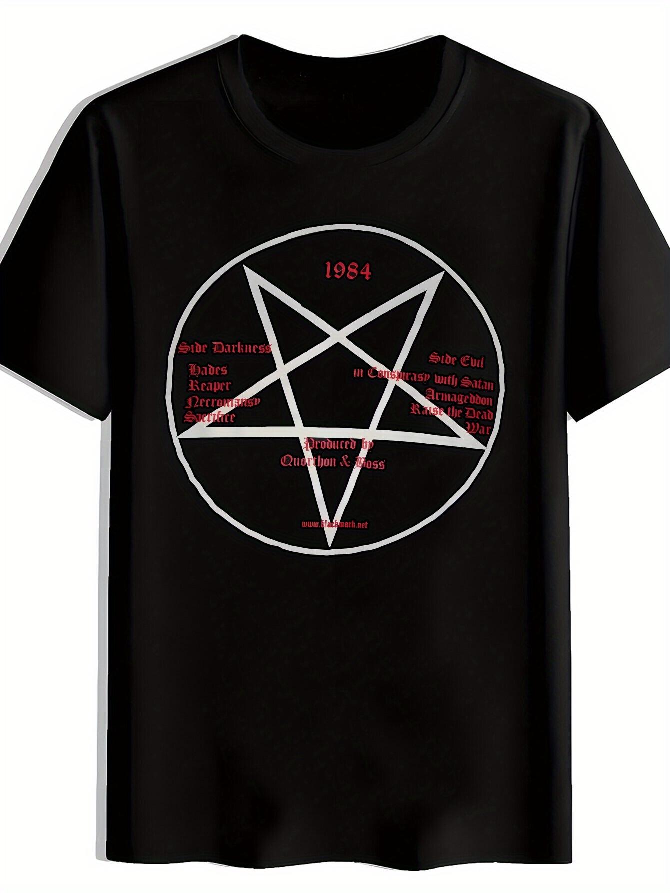 T-shirt A Black Background with a White Star Print XS