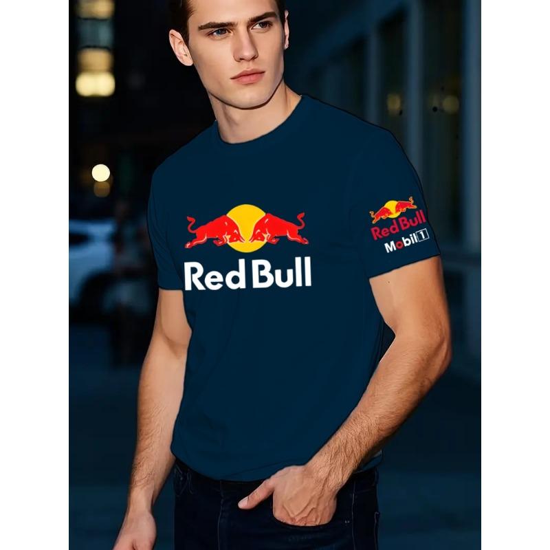 

2025 Чоловіча літня футболка преміум-бренду Red Bull з коротким рукавом Модна вільна футболка для активного відпочинку, екстремальних видів спорту, велоспорту L