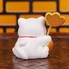 Cute Fortune Kitten Figurine Chinese Style Mini Cat Figurine  Car Accessories