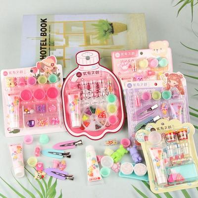 Neues Buntes Handgemachtes Haarspangen-Creme-Kleber-Set Handgefertigte Harz-Handyhüllen-Dekoration Niedlich Kreativ DIY Haarspange Kinder
