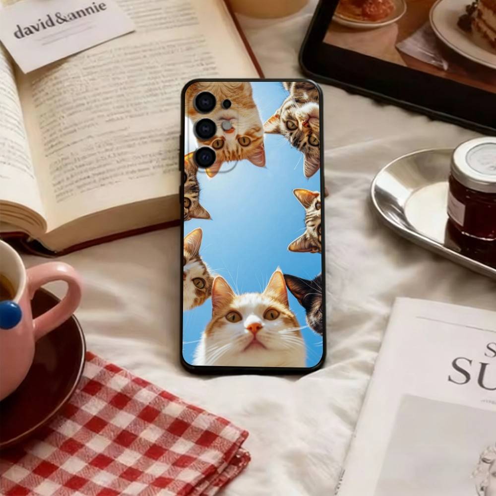 

The Cat Crew Phone Case Black Silicone Soft For Samsung S25,S24,S21,S22,S23,S30,Ultra,S20,Plus,Fe,Lite Samsung S25