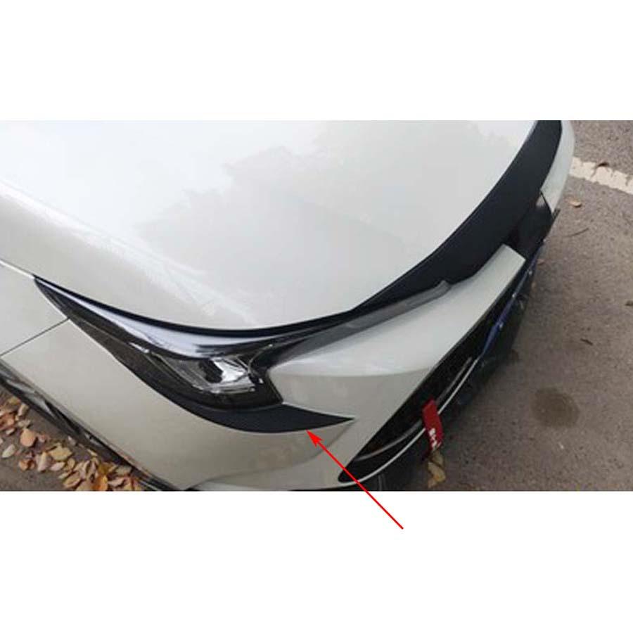 For 2019-2021 Toyota Corolla Headlight Eyebrow Eyelid Stickers Carbon Fiber Look