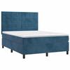 3143029 vidaXL Divan-lit Et Matelas Bleu Foncé 140x200cm Velours