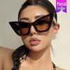 Duże okulary przeciwsłoneczne kocie oko - Moda damska 2023, styl wybiegowy