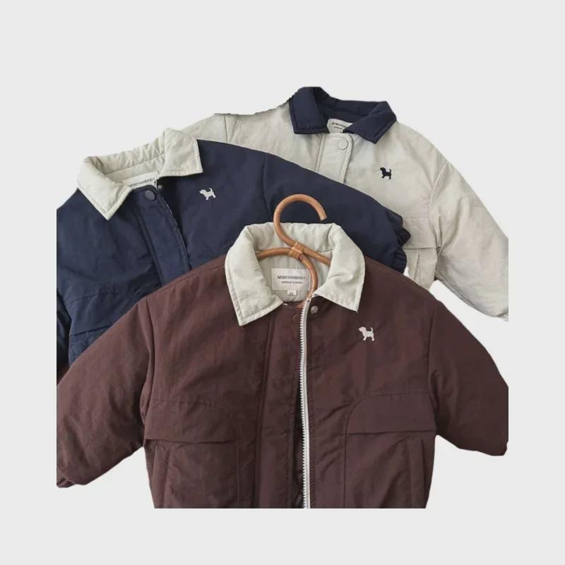 Kinder Cartoon Welpen Baseball Jacke: Trendige Baumwoll-Reversmäntel für Jungen und Mädchen - Herbst/Winter-Kollektion